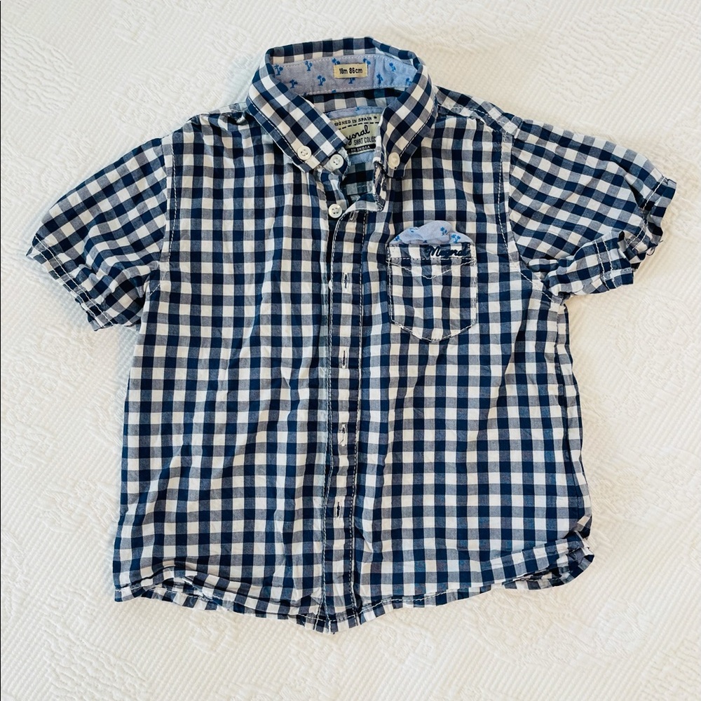 Mayoral 18-24m button down w pocket square